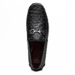 Bolonia // Ostrich Leg Leather Drivers // Black (US: 7)