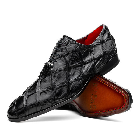 Olivieri // Pirarucu Leather Oxford Shoes // Black (US: 7)