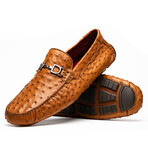 Bolonia // Ostrich Leg Leather Drivers // Brandy (US: 7)