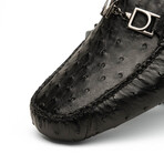 Bolonia // Ostrich Leg Leather Drivers // Black (US: 7)