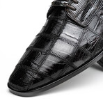 Pissa // Caiman + Belly Lizard Ring Leather Derbys  // Brown (US: 7)