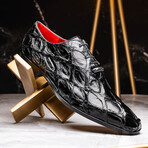 Olivieri // Pirarucu Leather Oxford Shoes // Black (US: 7)