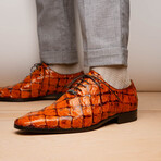 Olivieri // Pirarucu Leather Oxford Shoes // Brandy (US: 7)