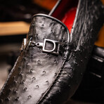 Bolonia // Ostrich Leg Leather Drivers // Black (US: 7)