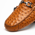 Bolonia // Ostrich Leg Leather Drivers // Brandy (US: 7)