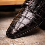 Pissa // Caiman + Belly Lizard Ring Leather Derbys  // Brown (US: 7)