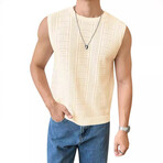 Sleeveless Knit Tank Top // Apricot (L)
