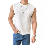 Sleeveless Knit Tank Top // White (XL)