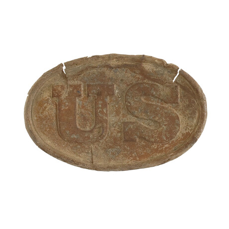 Civil War Battlefield-Recovered US Belt Plate // c. 1861-1865