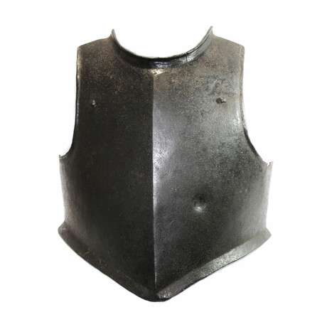 Incredible 16th Century Steel Armor Breastplate // Bullet Hole!
