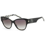 Dolce & Gabbana // Women's DG4449-3372-P-54 // Black On Zebra + Dark Grey Tampo Tigre Silver