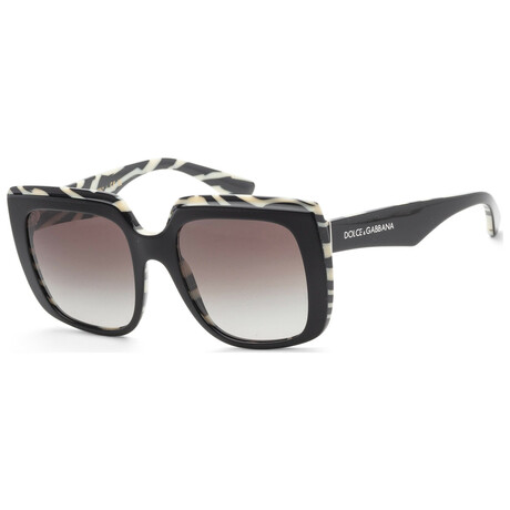 Dolce & Gabbana // Women's DG4414-33728G-54 // Top Black On Zebra + Grey Gradient