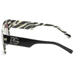 Dolce & Gabbana // Women's DG4449-3372-P-54 // Black On Zebra + Dark Grey Tampo Tigre Silver