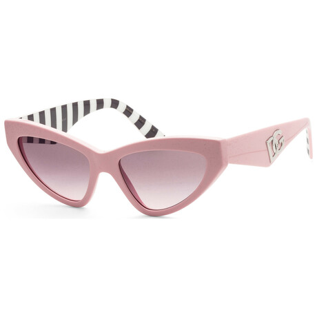 Dolce & Gabbana // Women's DG4439-3098H9-55 // Pink + Rose Gradient Grey Mirror Blue