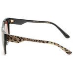 Dolce & Gabbana // Women's DG4384-316313-53 // Leo Brown On Black + Brown Gradient