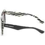 Dolce & Gabbana // Women's Asian-Fit DG4414F-33728G-54 // Top Black On Zebra + Grey Gradient