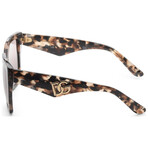 Dolce & Gabbana // Women's DG4438-34387N-55 // Havana Brown Pearl + Light Purple Brown