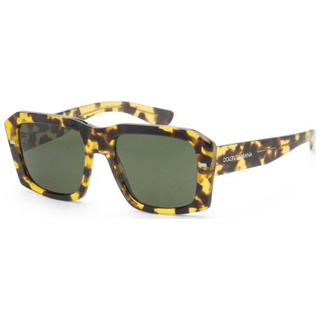 Dolce & Gabbana // Men's DG4430-343371-54 // Havana Yellow + Dark Green