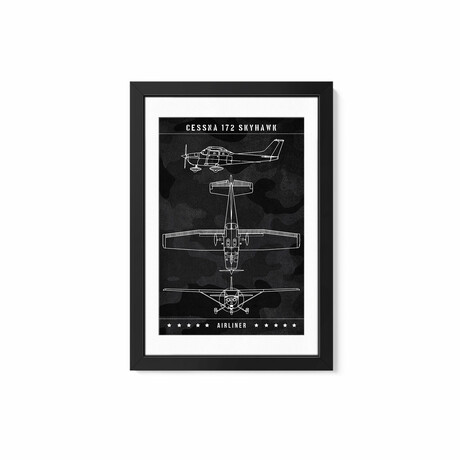 Cessna 172 Skyhawk by Joseph Fernando (24"H x 16"W x 1"D)