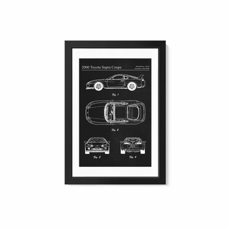 2000 Toyota Supra Coupe by Joseph Fernando (24"H x 16"W x 1"D)