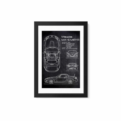 Mazda MX-5 Miata by Joseph Fernando (24"H x 16"W x 1"D)