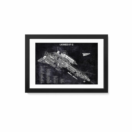 Lockheed YF-12 by Joseph Fernando (16"H x 24"W x 1"D)