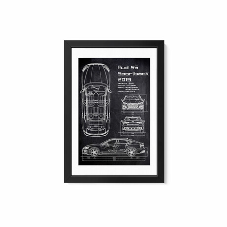 Audi S5 Sportback by Joseph Fernando (24"H x 16"W x 1"D)