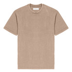 Asphalt Drop Shoulder Overdye Wash Short Sleeve Shirt // Natural (XL)