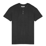 Prime Luxury Classic Fit Henley Short Sleeve Shirt // Black (L)