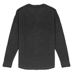 Horizon Ottoman Scoop Long Sleeve Crewneck Shirt // Black (2XL)