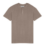 Prime Luxury Classic Fit Henley Short Sleeve Shirt // Taupe Gray (XL)