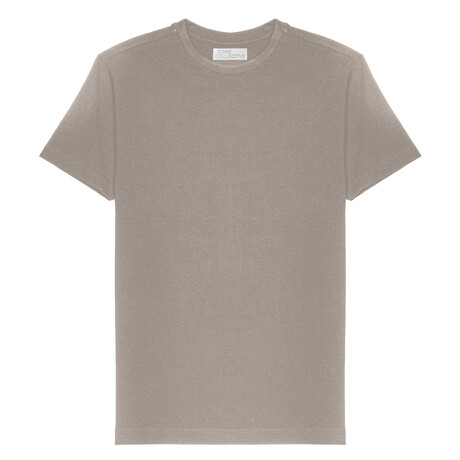 Prime Luxury Classic Fit Crewneck Short Sleeve Shirt // String (S)