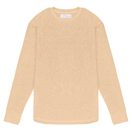Horizon Ottoman Scoop Long Sleeve Crewneck Shirt // Birch (S)