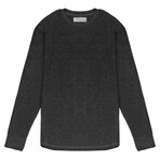 Horizon Ottoman Scoop Long Sleeve Crewneck Shirt // Black (2XL)