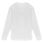 Horizon Ottoman Scoop Long Sleeve Crewneck Shirt // White (XL)