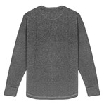 Horizon Ottoman Scoop Long Sleeve Crewneck Shirt // Charcoal (L)