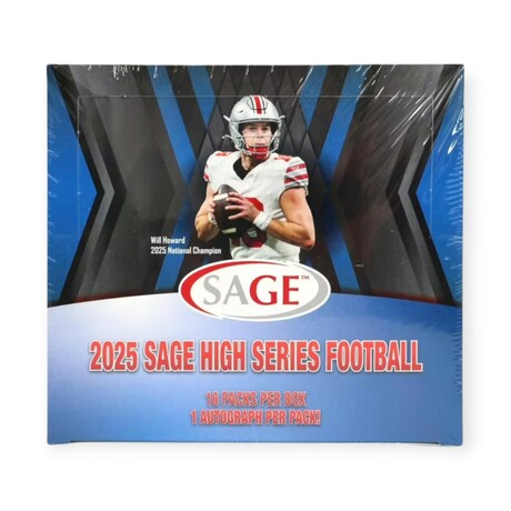 2025 Sage High Series Football Hobby Sealed Box // 16 Autographs Per Box