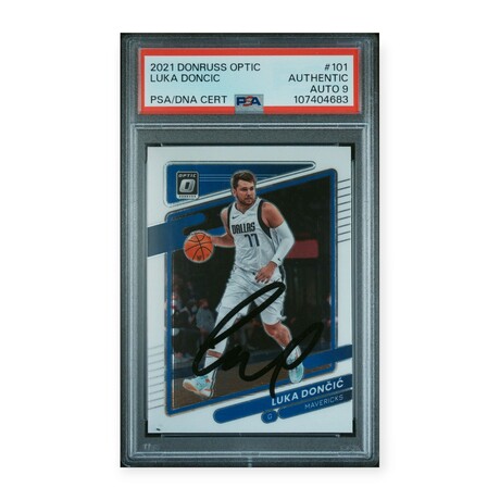 Luka Doncic // 2021 Donruss Optic // Signed // PSA 9 Auto Grade