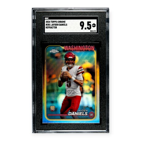 Jayden Daniels // 2025 Topps Chrome Refractor // Rookie Card // SGC 9.5 Mint+