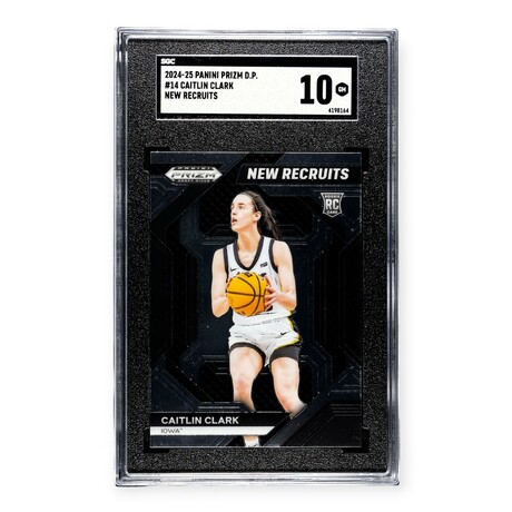 Caitlin Clark // 2024-25 Panini Prizm New Recruits RC // SGC 10 Gem Mint