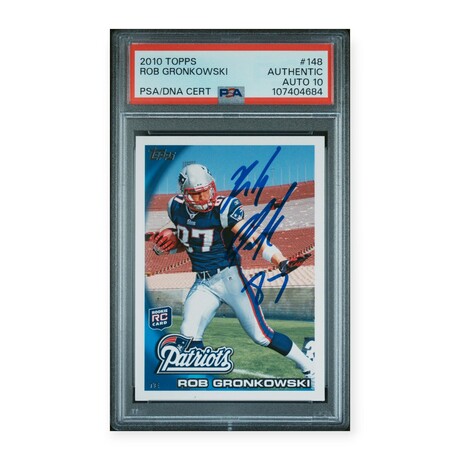 Rob Gronkowski // 2010 Topps // Signed // Rookie Card // PSA 10 Auto Grade