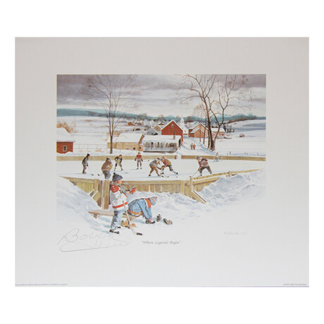 Where Legends Begin Lithograph - AutographedxBobby Hull (10"x10")