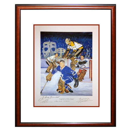 Legends of the Crease Autographed Lithograph - Framed  (16"x14")