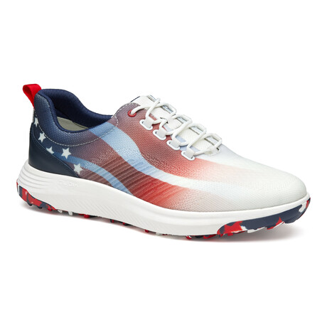 Amherst Gl1 Sport Hybrid Knit Sneaker // Red + White + Blue (8)