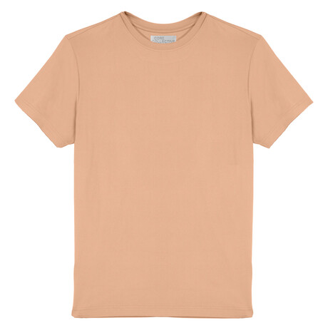Transit Yummy Poly Blend Short Sleeve T-Shirt // Nougat (S)