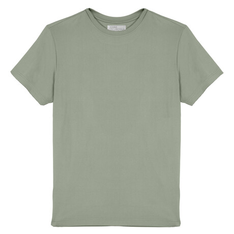 Transit Yummy Poly Blend Short Sleeve T-Shirt // Desert Sage (S)