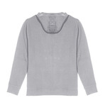 Skyline Textured Knit Zip Up Hoodie // Gray Mix (2XL)