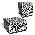 Intertwined I & II Art Glass Cocktail Table & Side Table // Set of 2