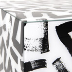 Intertwined I & II Art Glass Cocktail Table & Side Table // Set of 2