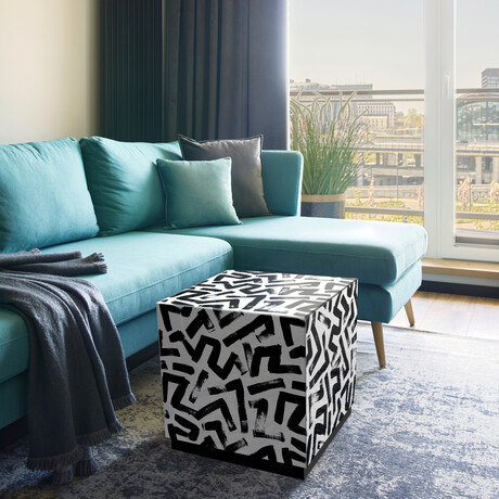 Intertwined Art Glass Cocktail Table